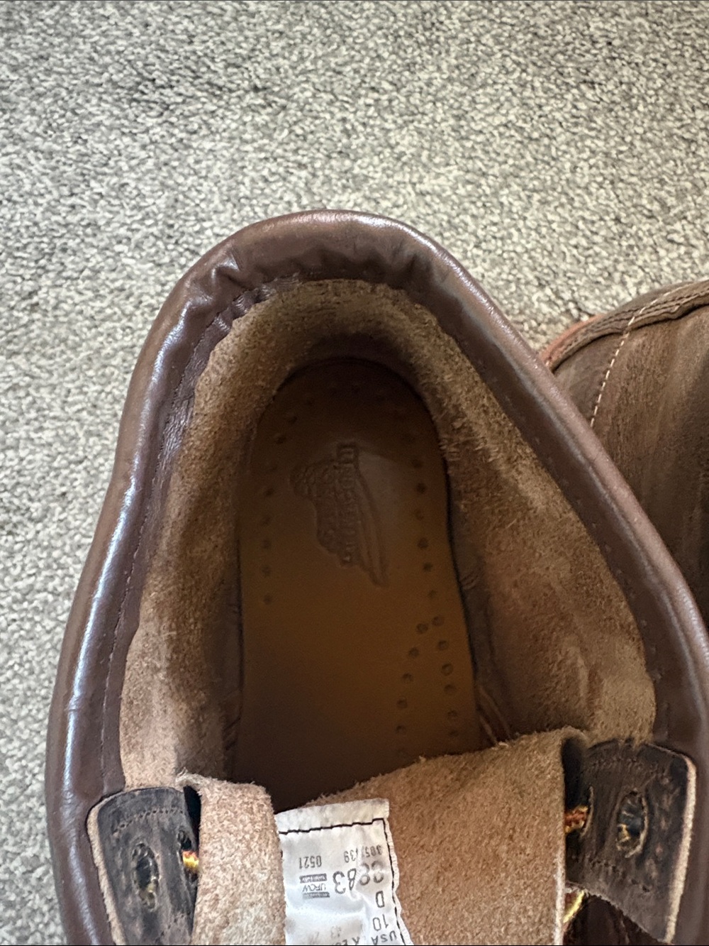 Red Wing Brown Leather Moc Toe Work Boots - Rugged Lace-Up - Picture 2 of 3